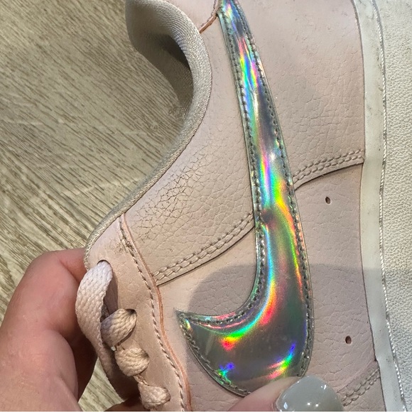 Nike Air Force 1 low pink  iridescent AF1 size 9 - Picture 9 of 10